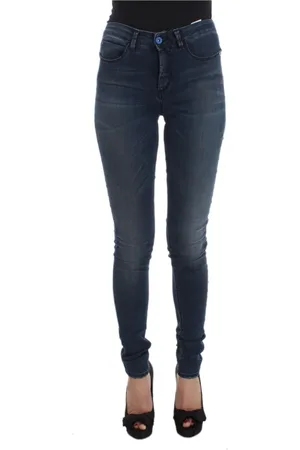 Costume National Jeans, Dame, Blå, W26, Bomuld, Blå Slim Fit Jeans