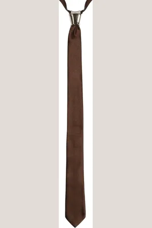 COR SINE LABE DOLI Tilbehør, Herre, Brun, ONE SIZE, Silkeslips med keramisk knude