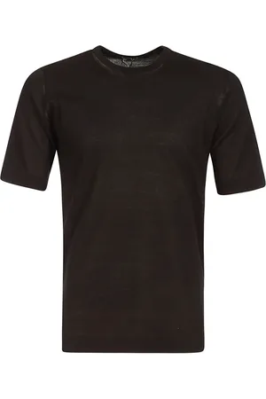 hindustrie Top, Herre, Sort, L, Bomuld, Sort Crewneck Bomuld T-Shirt