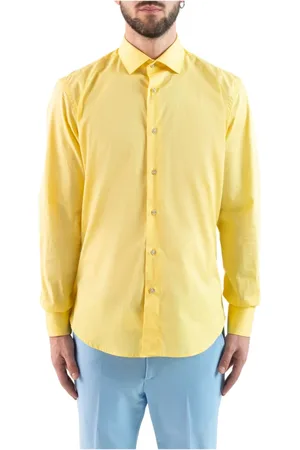 COR SINE LABE DOLI Skjorte, Herre, Gul, 2XL, Uld, Klassisk Skjorte Kollektion
