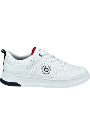 Bugatti Sko, Herre, Hvid, 43 EU, Uld, Hvide Fritidssneakers til Mænd