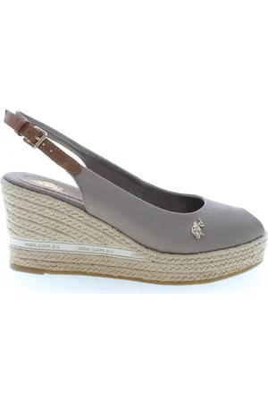 U.S. Polo Assn. Sko, Dame, Grå, 41 EU, Beige Flade Sandaler Alyssa004 Tau002