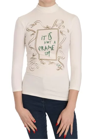 Exte Top, Dame, Hvid, 2XS, Bomuld, Hvid Langærmet Crew Neck Top