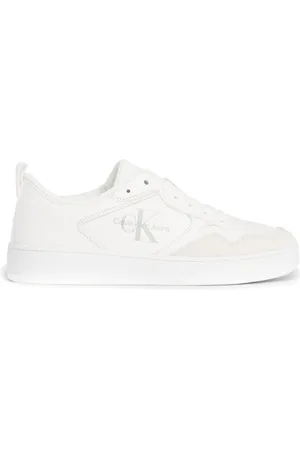 Calvin Klein Sko, Herre, Hvid, 44 EU, Uld, Hvide Lave Sneakers