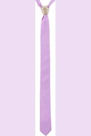 COR SINE LABE DOLI Tilbehør, Herre, Lilla, ONE SIZE, Silkeslips med keramisk knude