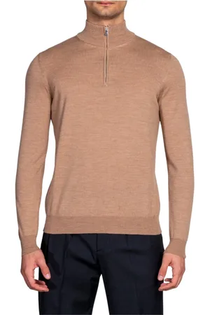 COR SINE LABE DOLI Strik, Herre, , S, Uld, Zip Hals Uld Jumper