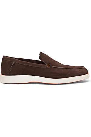 santoni Sko, Herre, Brun, 40 1/2 EU, Suede, Suede Loafer