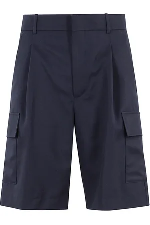 Drôle de Monsieur Shorts, Herre, Blå, M, Uld, Cargo Uld Shorts
