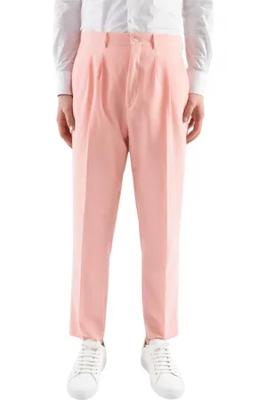 COR SINE LABE DOLI Bukser, Herre, Lyserød, S, Uld, Elegant Suit Bukser Pantalone
