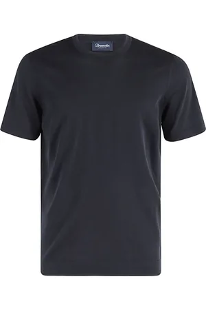 DRUMOHR Top, Herre, Blå, S, Bomuld, Frostet T-shirt til mænd