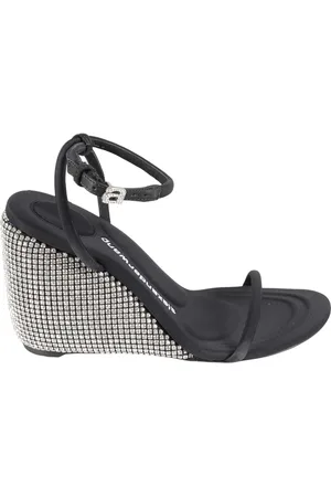 Alexander Wang Sko, Dame, Sort, 38 EU, Læder, Krystal Kile Sandal