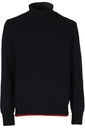 FAY Strik, Herre, Blå, L, Uld, Vintage Dolcevita Sweater
