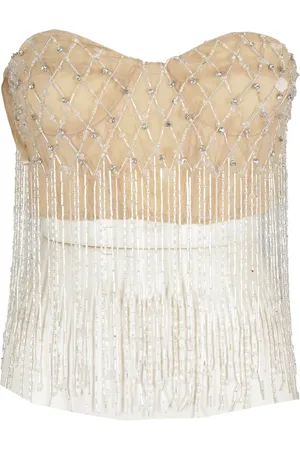 Des Phemmes Top, Dame, , S, Tyl, Broderet Tyl Top