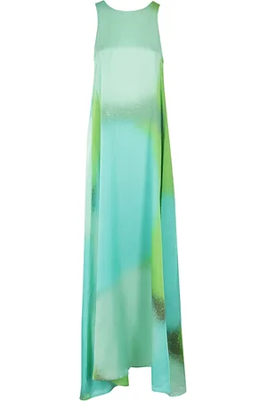 GIANLUCA CAPANNOLO Kjole, Dame, Grøn, XS, Elegant Lang Kjole