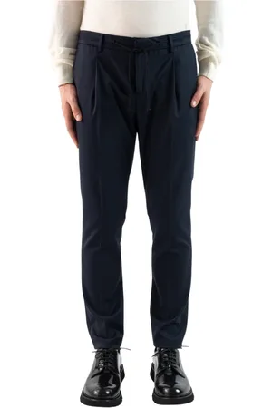 COR SINE LABE DOLI Bukser, Herre, Blå, 3XL, Uld, Slim Fit Bukser med Elastisk Talje