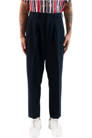 COR SINE LABE DOLI Bukser, Herre, Blå, S, Uld, Elegant Suit Bukser Pantalone