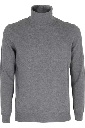 KANGRA CASHMERE Strik, Herre, Grå, 4XL, Uld, Luksus Geelong Uld Sweater
