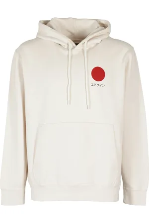 Edwin Sweathshirts & Hoodies, Herre, Hvid, S, Bomuld, Japansk Sol Hættetrøje