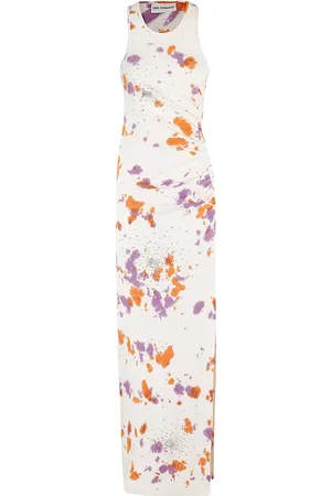 Des Phemmes Kjole, Dame, Flerfarvet, XS, Bomuld, Tie Dye Broderet Bomuldskjole