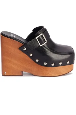 Ami Sko, Dame, Sort, 41 EU, Sorte Studded Platform Mules Sandaler
