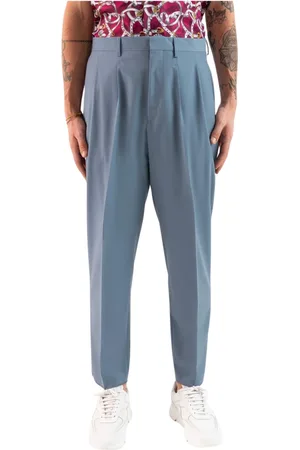 COR SINE LABE DOLI Bukser, Herre, Blå, M, Uld, Elegant Suit Bukser Pantalone