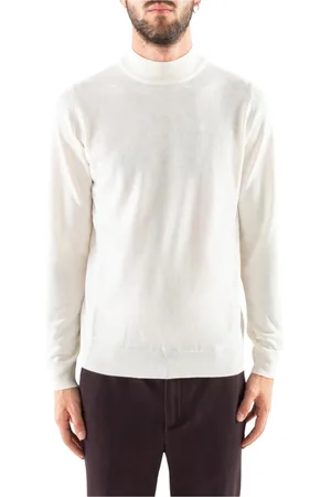 COR SINE LABE DOLI Strik, Herre, Hvid, M, Uld, Turtleneck Jumpers i Ekstra Fin Uld