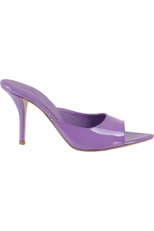 Gia Borghini Sko, Dame, Lilla, 37 1/2 EU, Læder, Elegant Pointed Toe Mule Sko