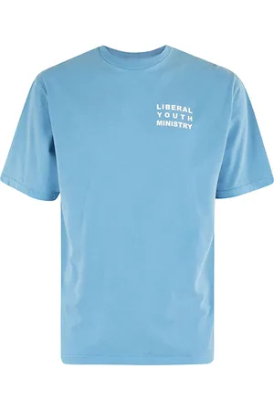 Liberal Youth Ministry Top, Herre, Blå, S, Minimalist Logo T-shirt