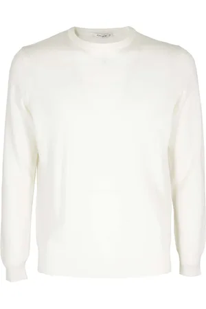 KANGRA CASHMERE Strik, Herre, Hvid, 3XL, Uld, Geelong Uld Sweater