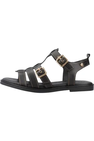 Carmela Sko, Dame, Sort, 38 EU, Moderne Flade Sandaler til Kvinder