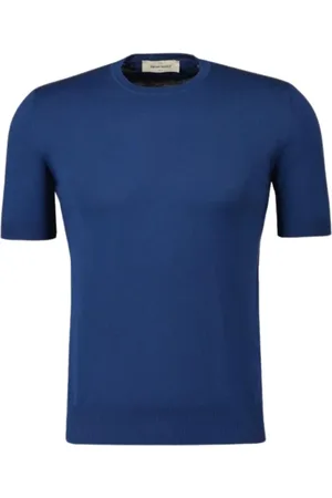 Gran Sasso Top, Herre, Blå, L, Bomuld, Afslappet T-shirt