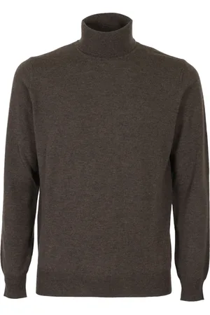 KANGRA CASHMERE Strik, Herre, Brun, 3XL, Uld, Luksus Geelong Uld Sweater