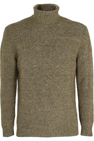 KANGRA CASHMERE Strik, Herre, Grøn, 2XL, Bomuld, Alpaca Wool Dolcevita Sweater