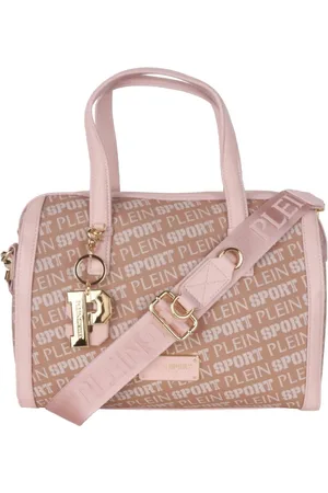 Philipp Plein Taske, Dame, Lyserød, ONE SIZE, Læder, Eco Læder Crossbody Taske med Logo Print