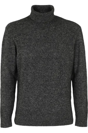KANGRA CASHMERE Strik, Herre, Sort, XL, Uld, Stilfuldt Strik