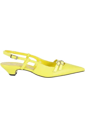 GIAMPAOLO VIOZZI Sko, Dame, Gul, 37 1/2 EU, Læder, Elegant Læderpumps