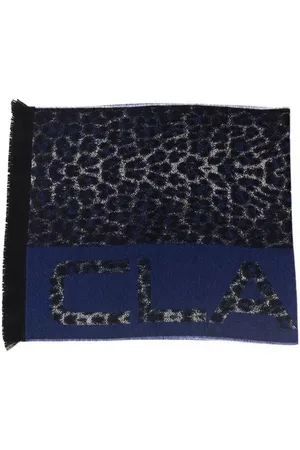 Roberto Cavalli Tilbehør, Herre, Flerfarvet, ONE SIZE, Uld, Fantasy Logo Tørklæde