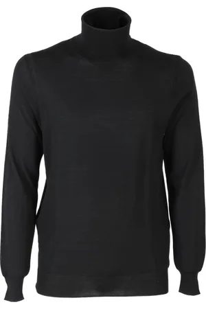 Paolo Pecora Strik, Herre, Sort, L, Uld, Turtleneck Sweater