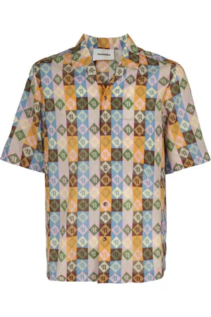 Nanushka Skjorte, Herre, Flerfarvet, S, Bomuld, Short Sleeve Bluser