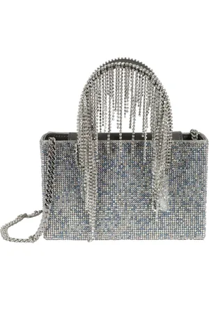 KARA Taske, Dame, Blå, ONE SIZE, Krystal Mesh Tote Taske