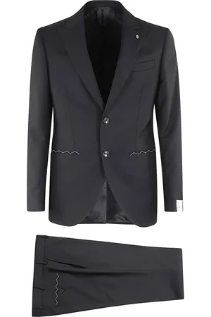 LUIGI BIANCHI MANTOVA Jakkesæt, Herre, Blå, 2XL, Elegant Suit for Men