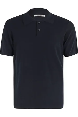 KANGRA CASHMERE Top, Herre, Blå, M, Bomuld, Klassisk Polo Skjorte