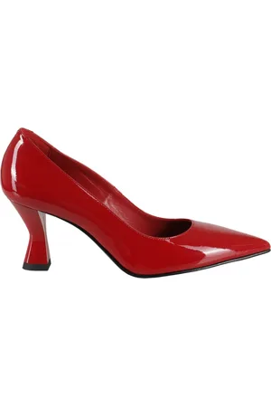 GIAMPAOLO VIOZZI Sko, Dame, Rød, 38 1/2 EU, Uld, Elegant Højhælede Sandaler