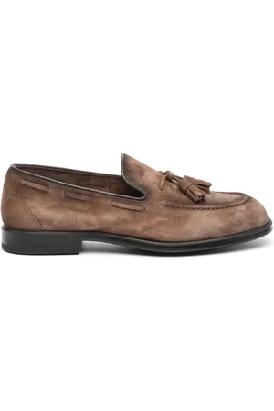 Alexander Hotto Sko, Herre, Brun, 42 1/2 EU, Læder, Brun Ruskind Loafer med Tassels