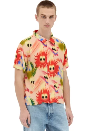 Brain Dead Skjorte, Herre, Flerfarvet, XL, Rayon, Grafisk Print Skjorte