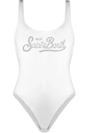 MC2 SAINT BARTH Badetøj, Dame, Hvid, L, Dame Swarovski Crystal Badedragt