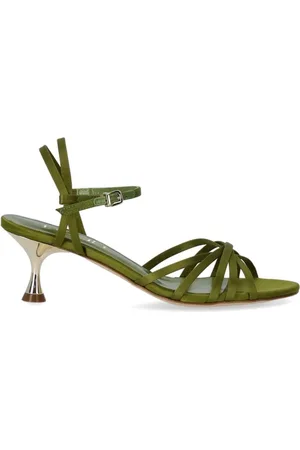 Ncub Sko, Dame, Grøn, 36 EU, Satin, Grøn Satin Hælsandal
