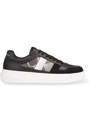 Calvin Klein Sko, Herre, Sort, 43 EU, Læder, Sort-Hvid Sneakers