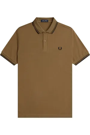 Fred Perry Top, Herre, Brun, S, Bomuld, Slim Fit Twin Tipped Polo