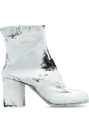 Maison Margiela Sko, Dame, Hvid, 36 EU, Læder, Læder Tabi Ankelstøvler